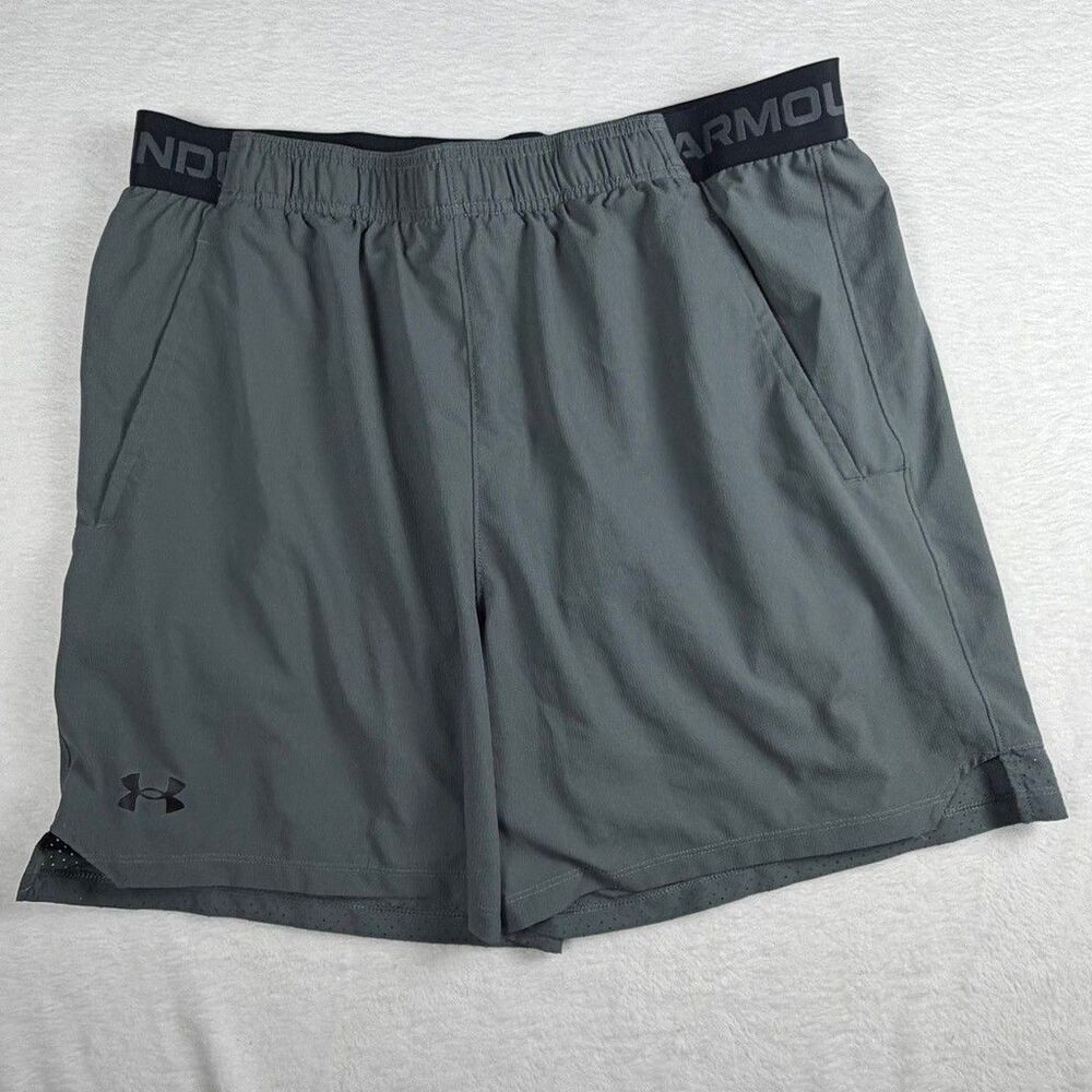 Under Armour Vanish Woven 2-in-1 Shorts Mens XL Gray Training Gym 96510/41095